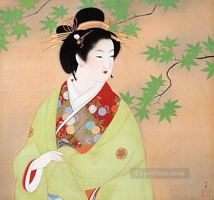 Bijinga 2 Uemura Shoen Japanese Oil Paintings